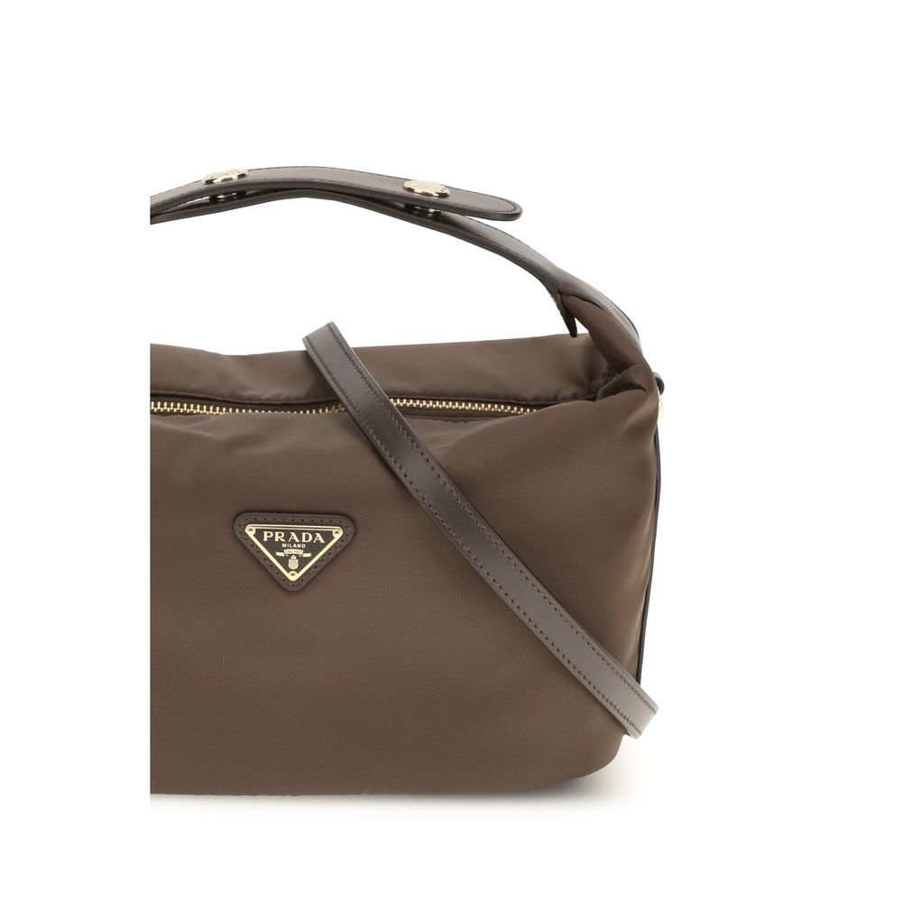 Bolso de mano mini Prada Chérie marrón