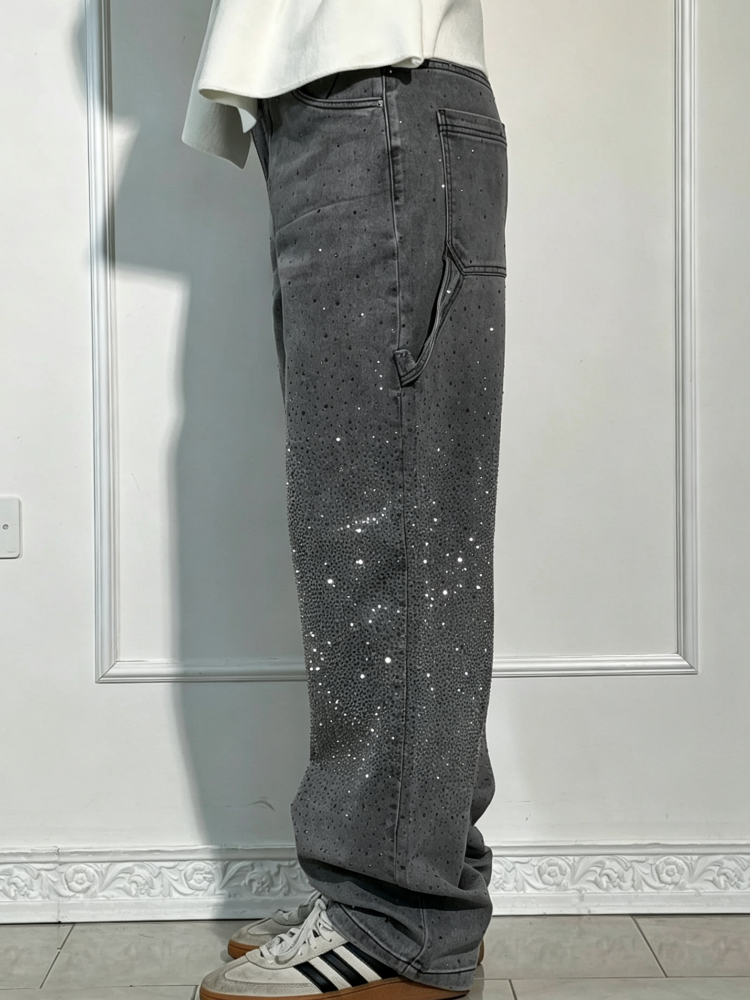 Jeans Carpenter Balloon de Mezclilla con Brillo