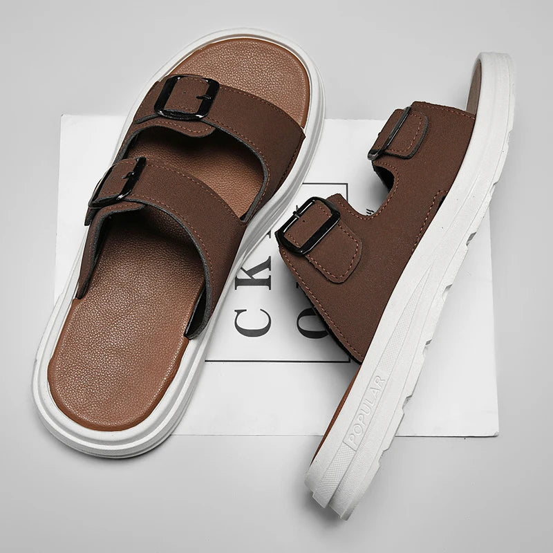 Sandalias de cuero, hombre