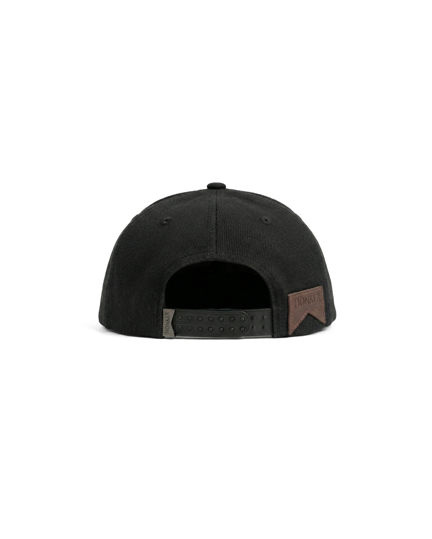 Gorra Honker Houston - Negra/Ala de cuero marrón
