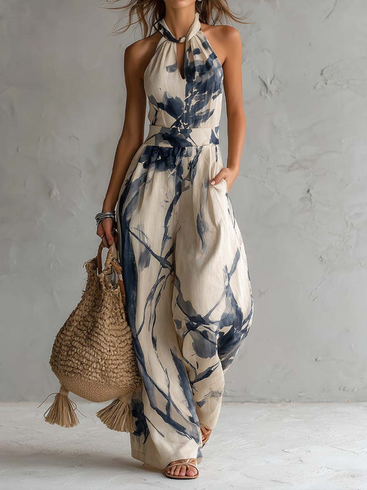 Wide-leg turtleneck jumpsuit