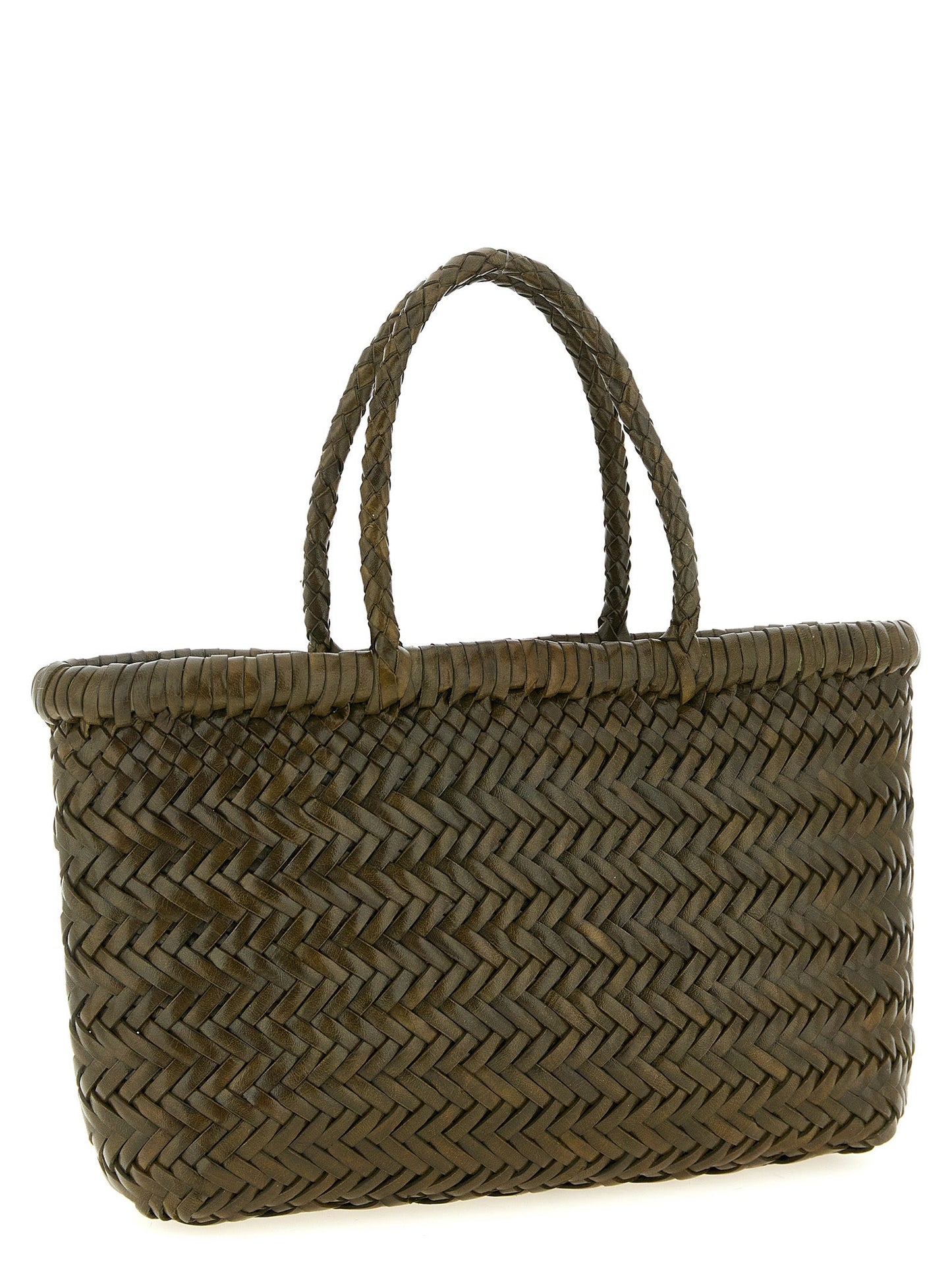 Bolso de mano plano verde