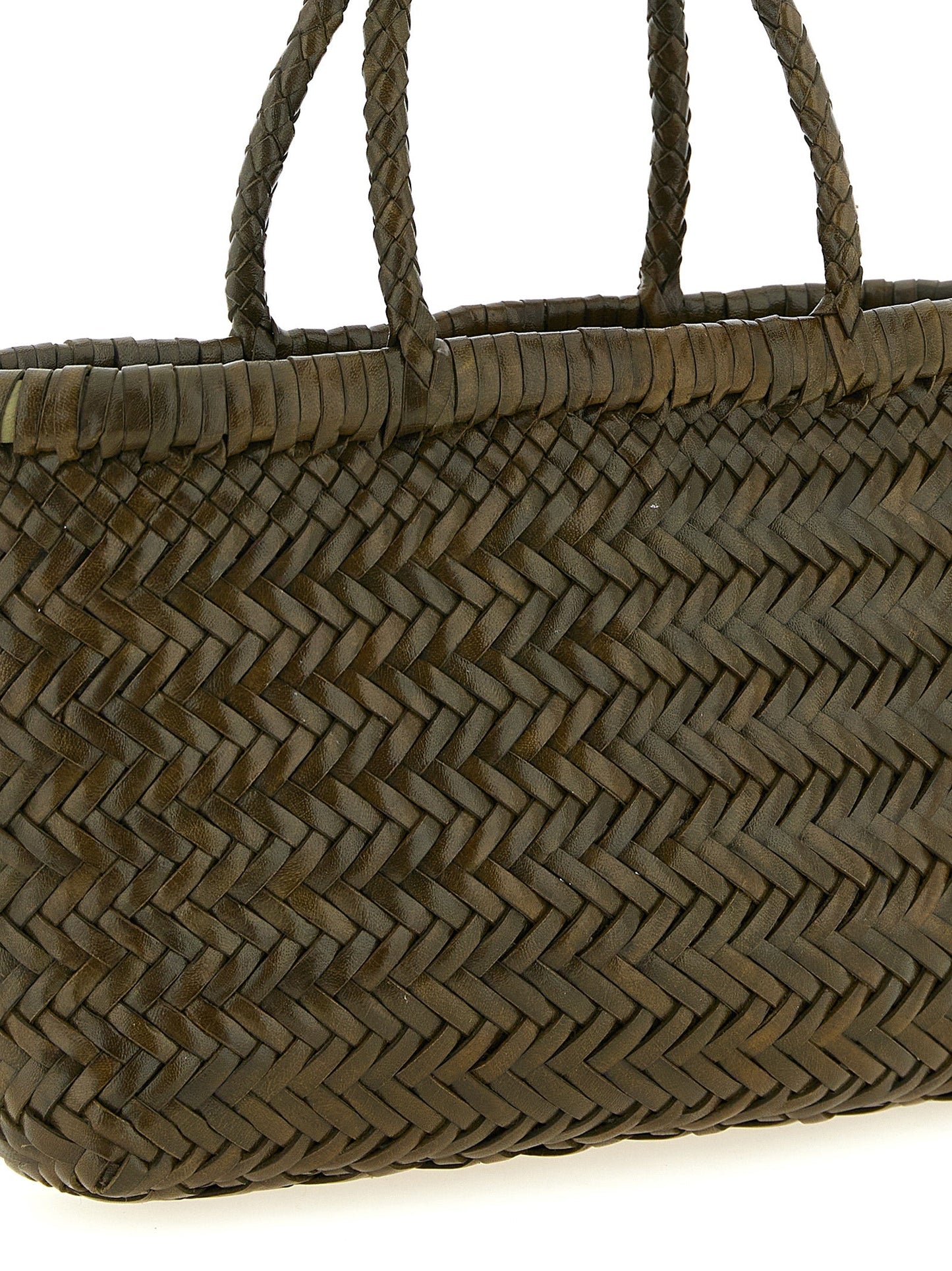 Bolso de mano plano verde