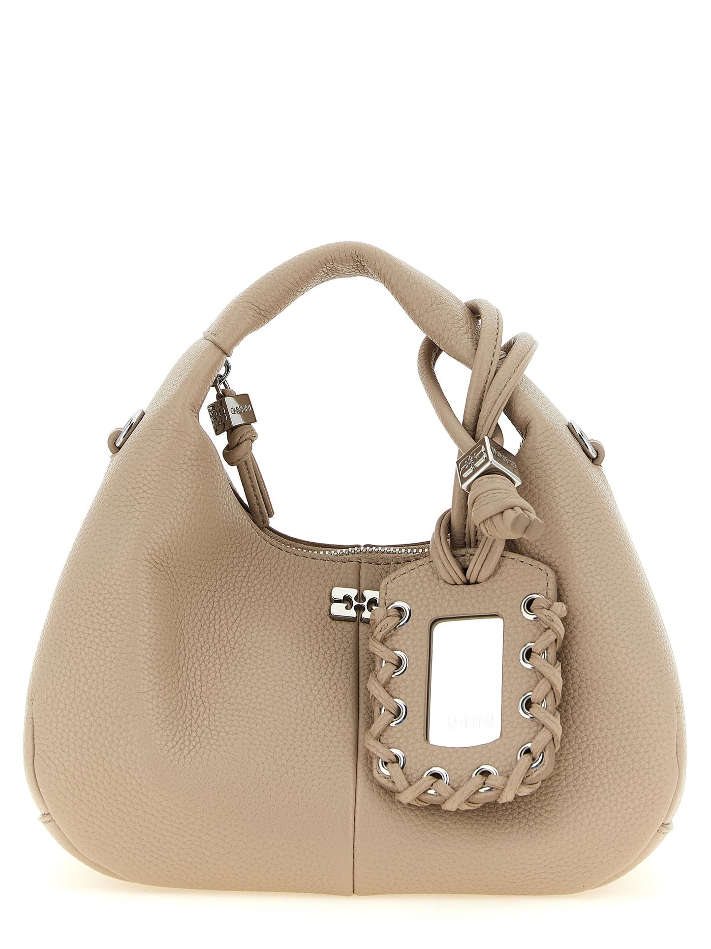 Bolso hobo mini beige de Ganni