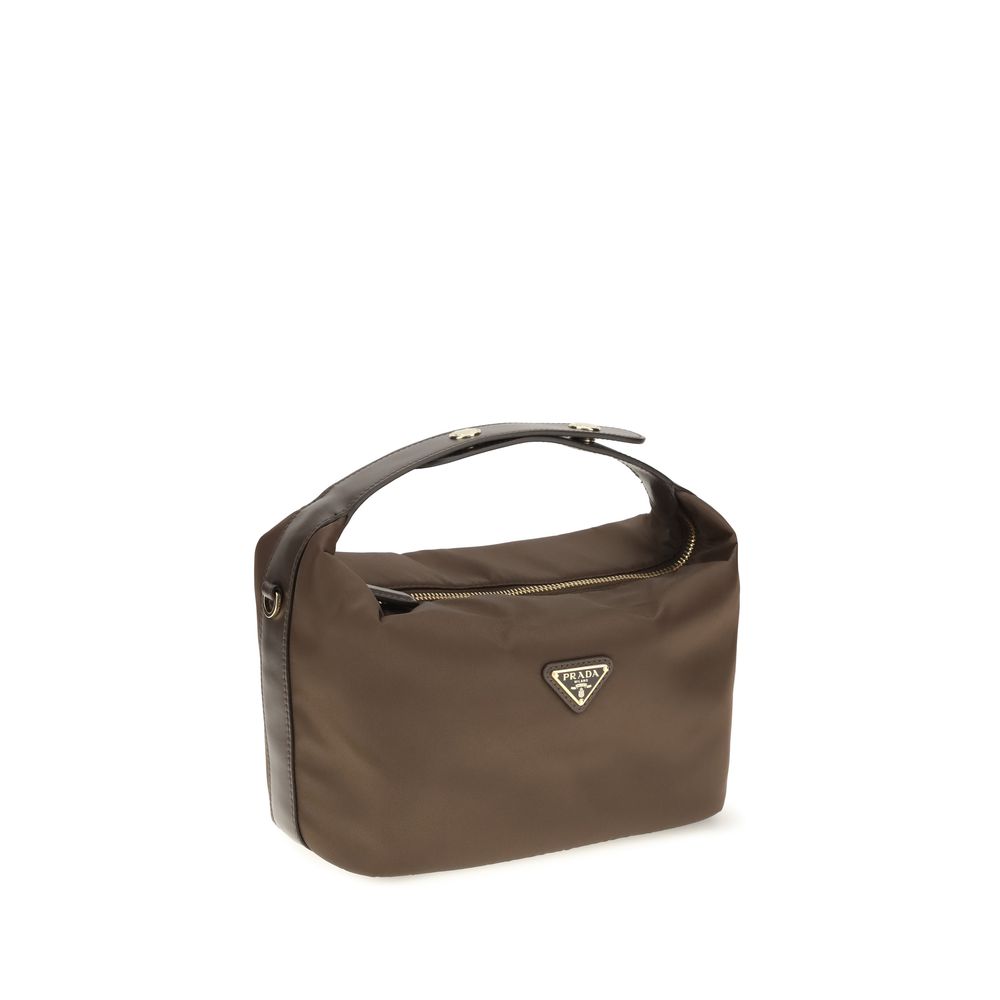 Bolso de mano mini Prada Chérie marrón