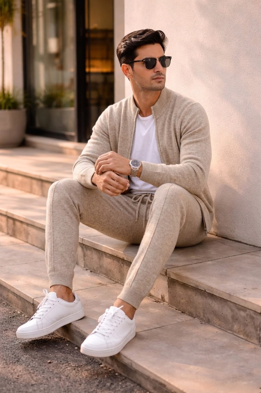 Conjunto de pura lana merino extrafina