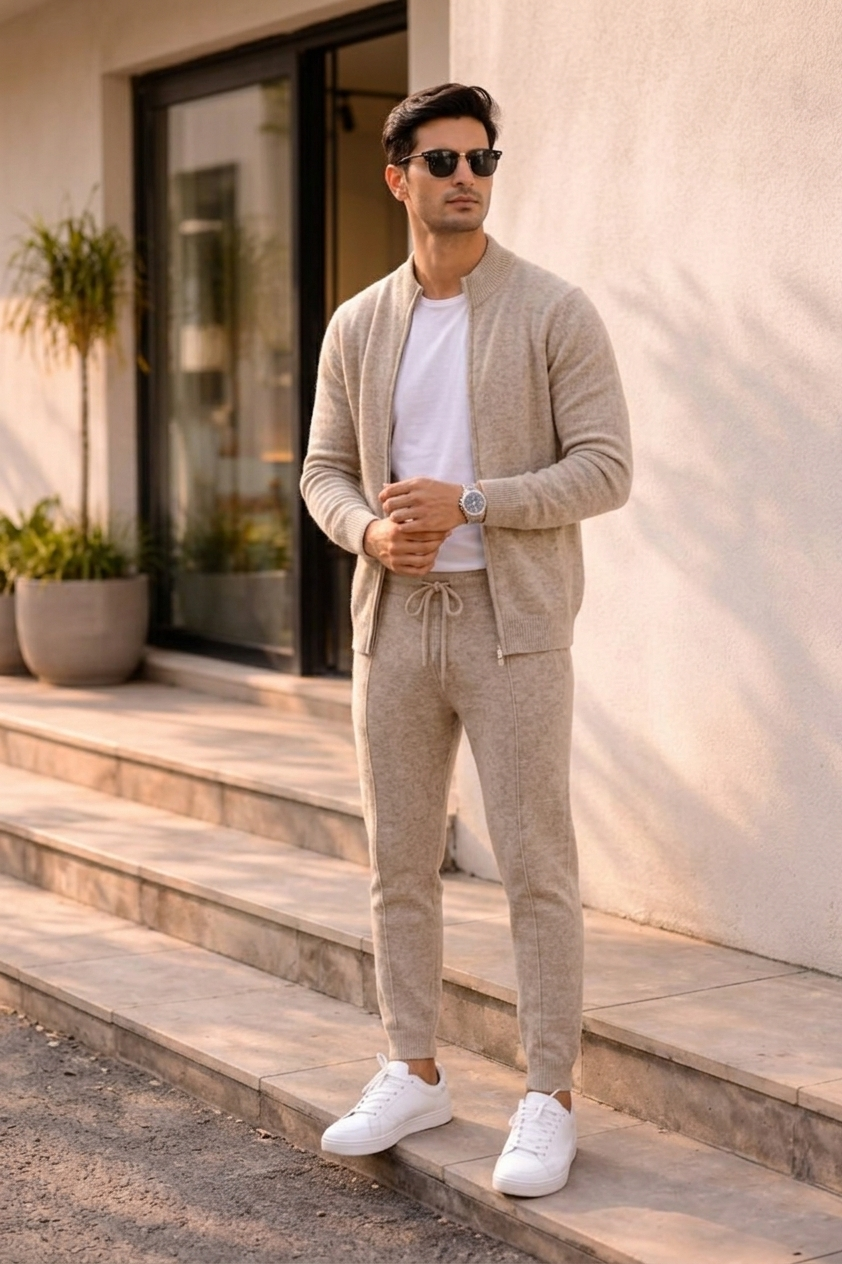 Conjunto de pura lana merino extrafina