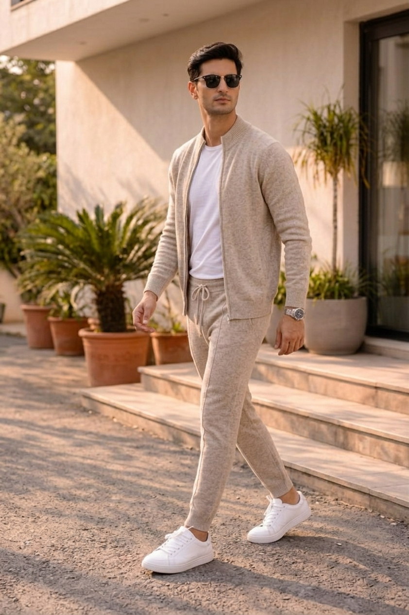 Conjunto de pura lana merino extrafina