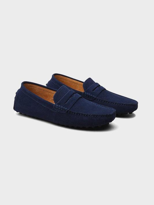 Suede boat loafers