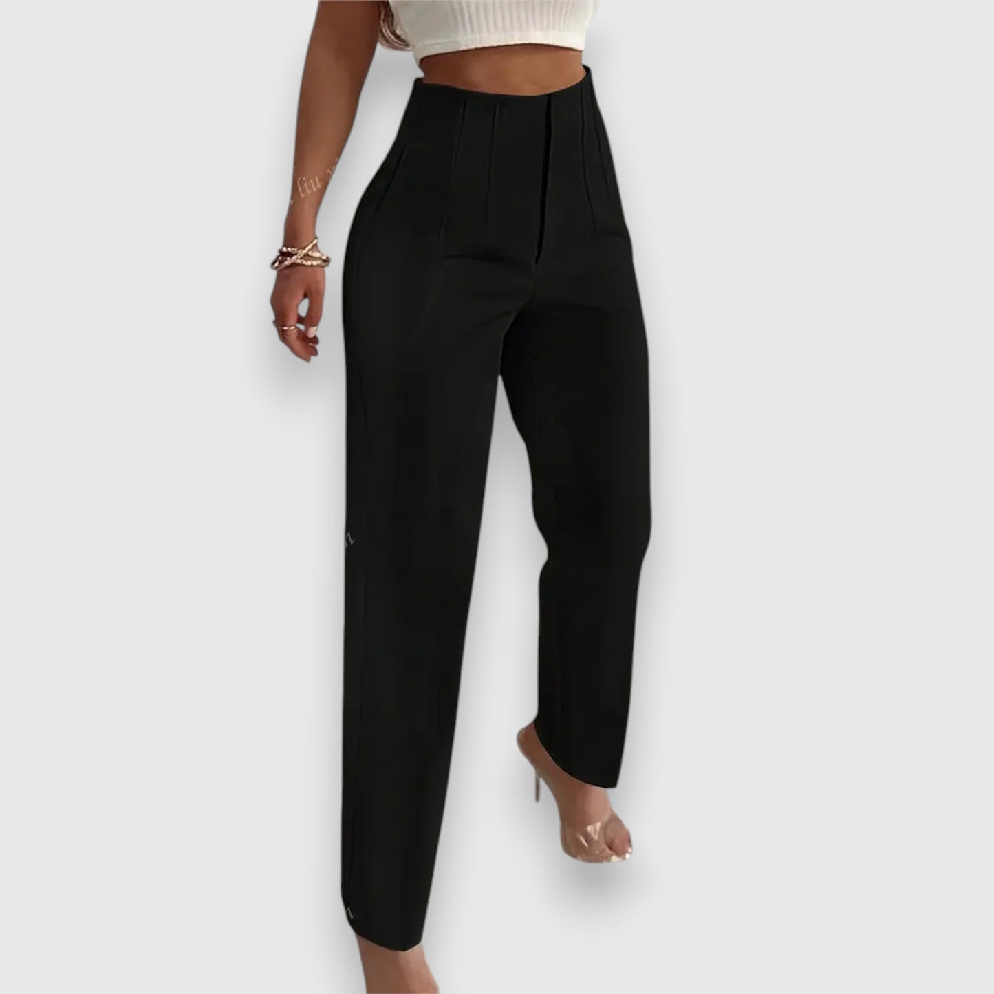 Pantalones de tiro alto