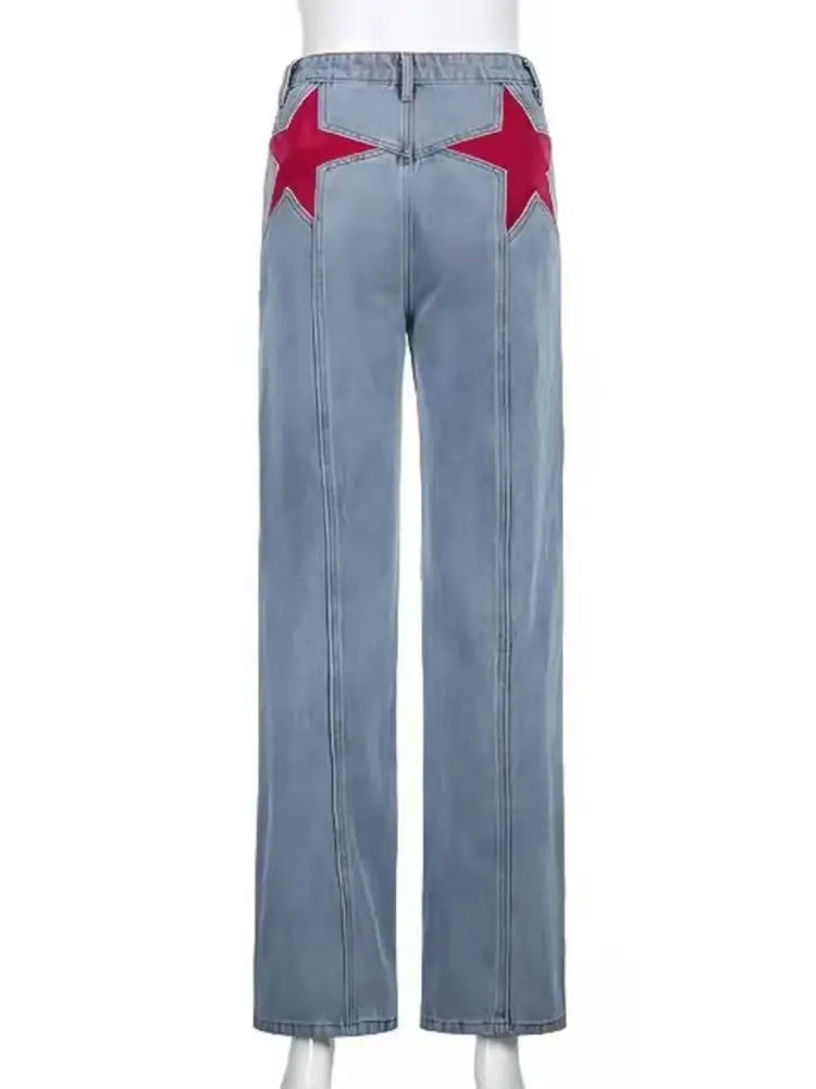 Jeans Acampanados de Tiro Medio Estilo Retro