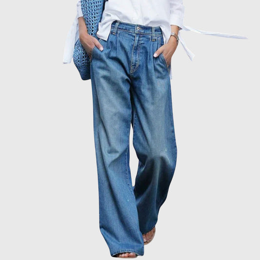 High-quality wide-leg jeans