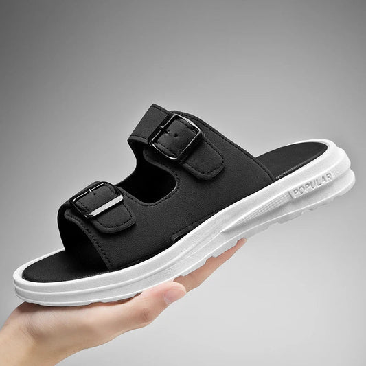 Leather sandals, men's