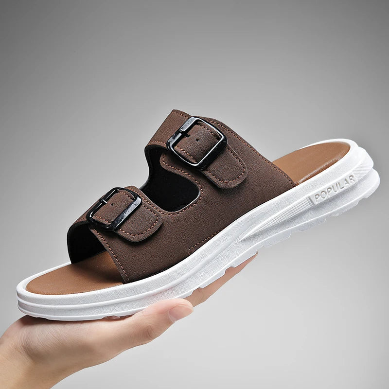 Sandalias de cuero, hombre