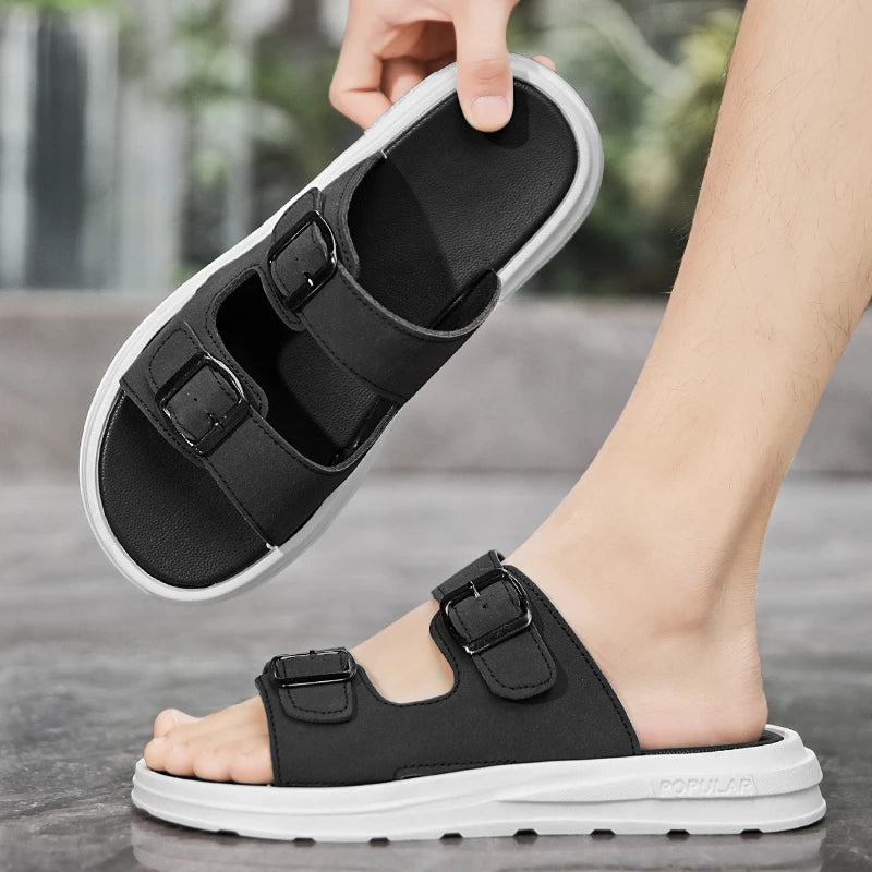 Sandalias de cuero, hombre