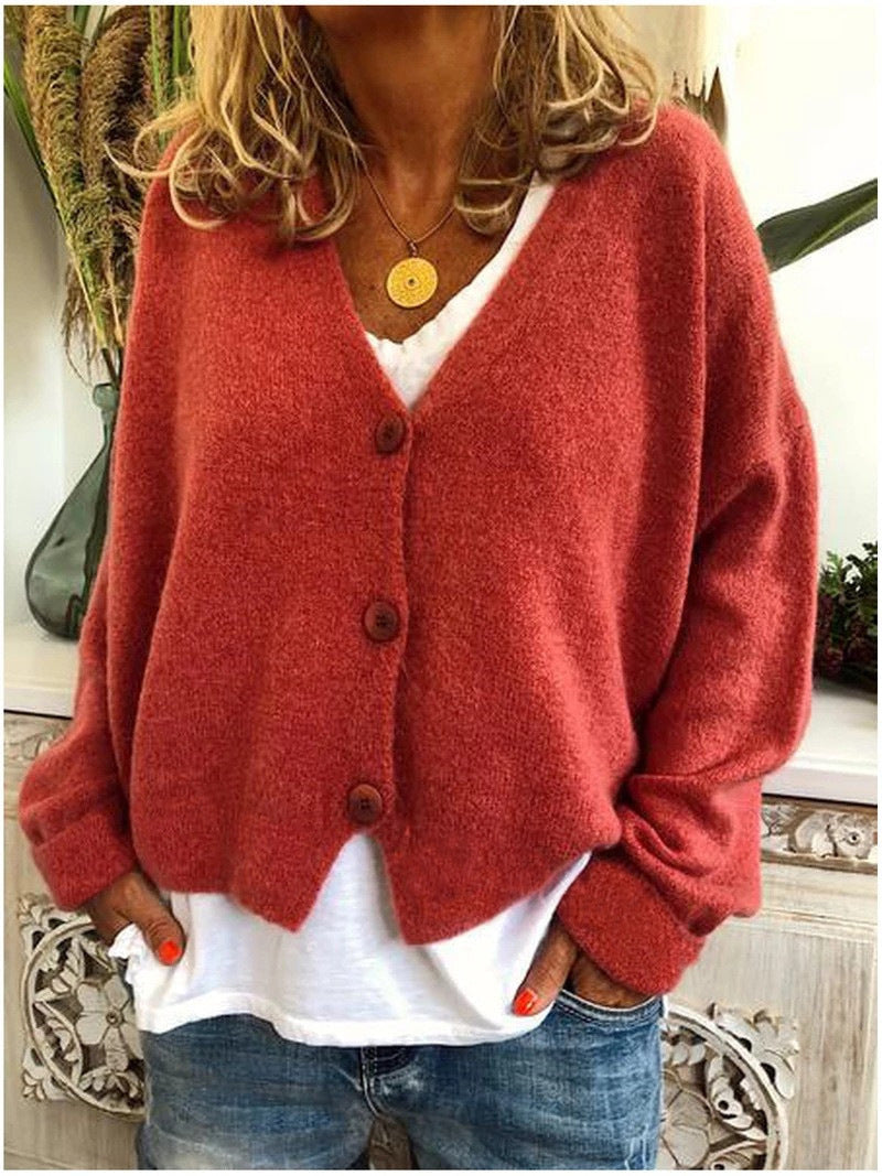 Aurelia | Women's V-Neck Button-Front Cardigan