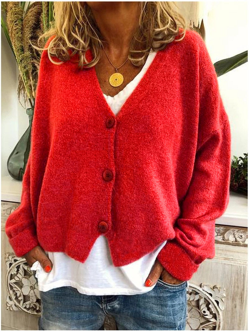 Aurelia | Women's V-Neck Button-Front Cardigan