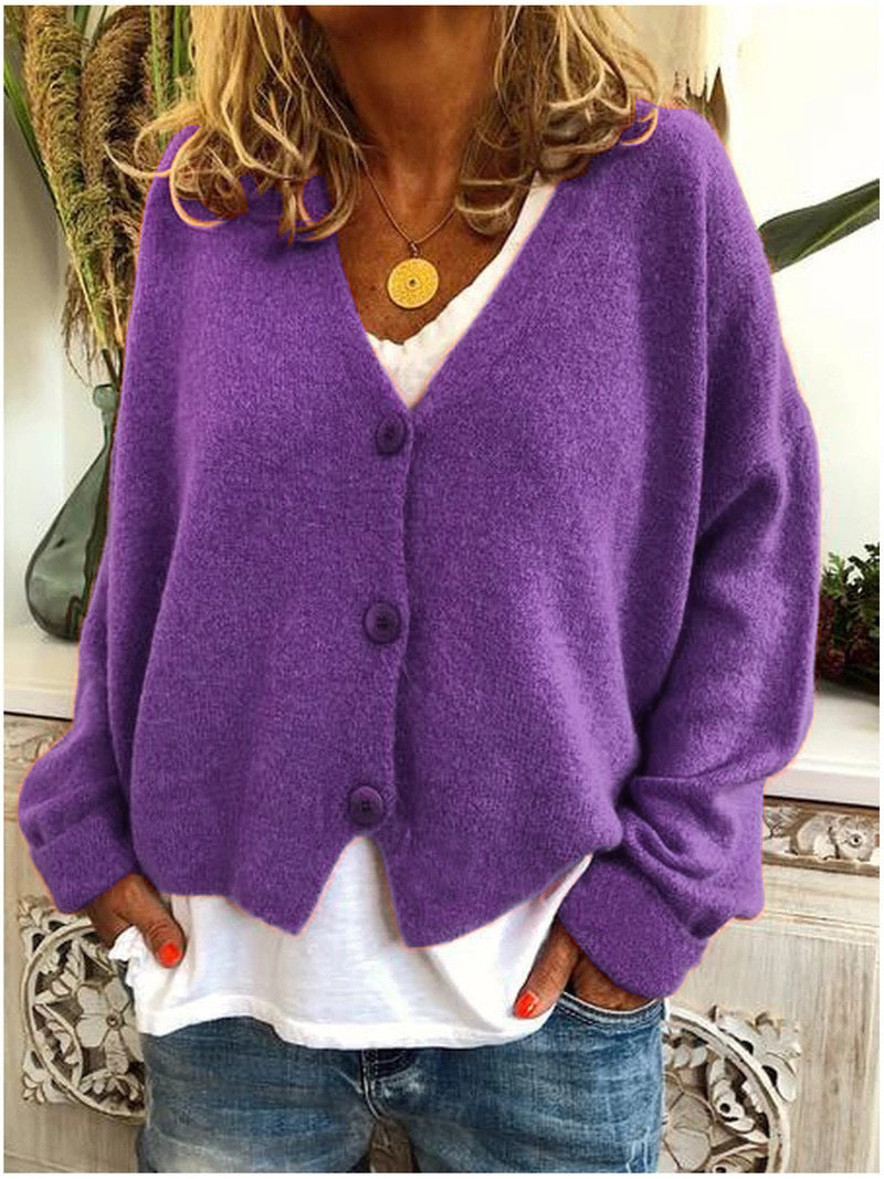 Aurelia | Women's V-Neck Button-Front Cardigan