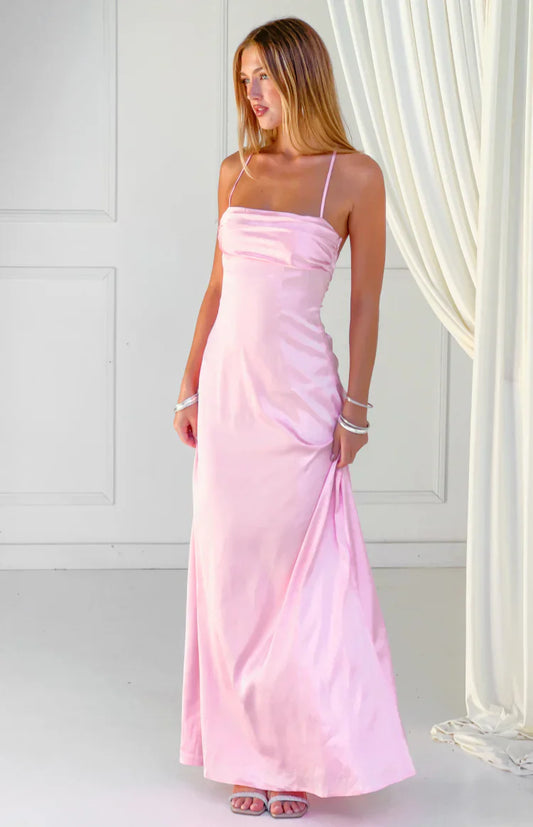 Blaise pink longline bralette dress
