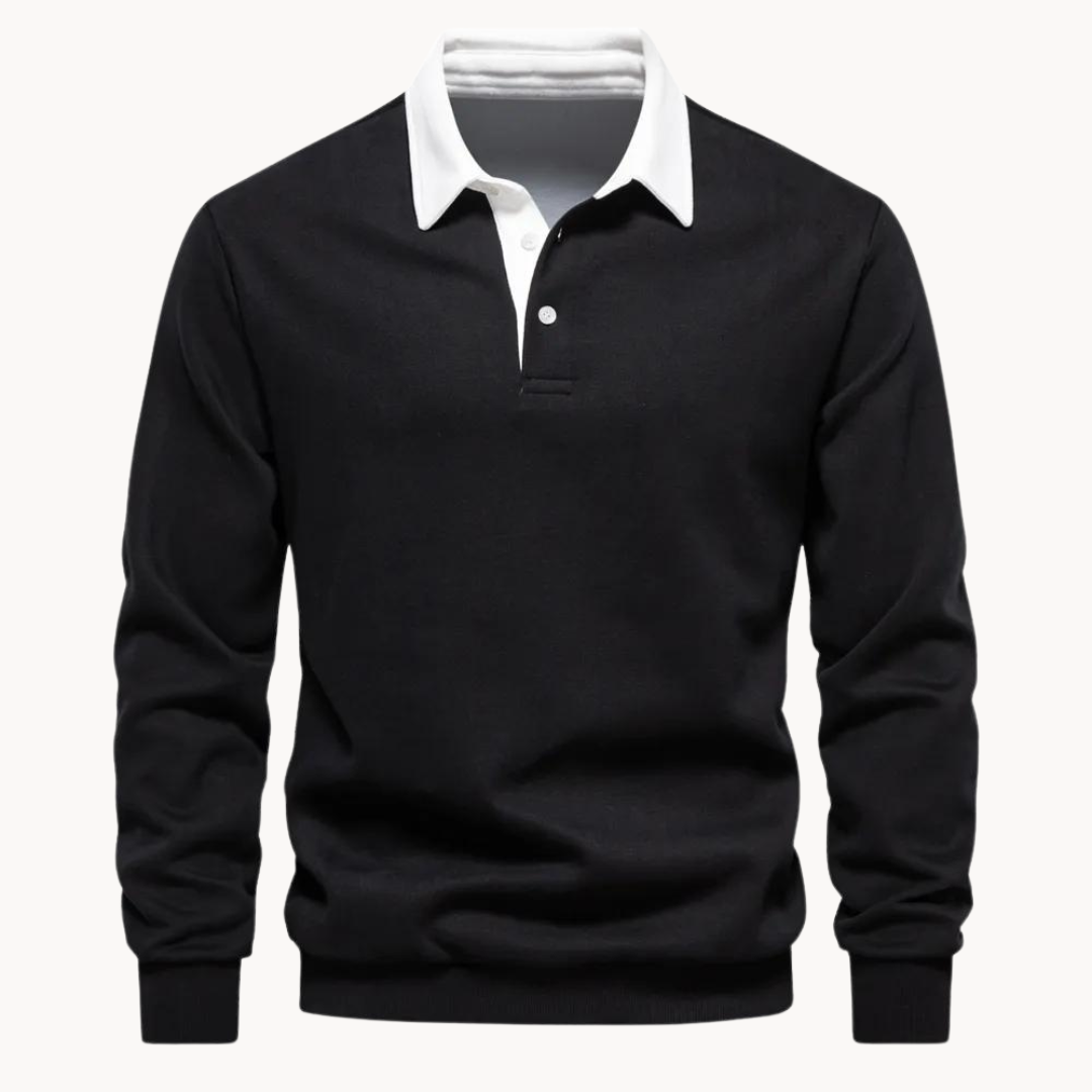 Sudadera tipo polo de estilo casual