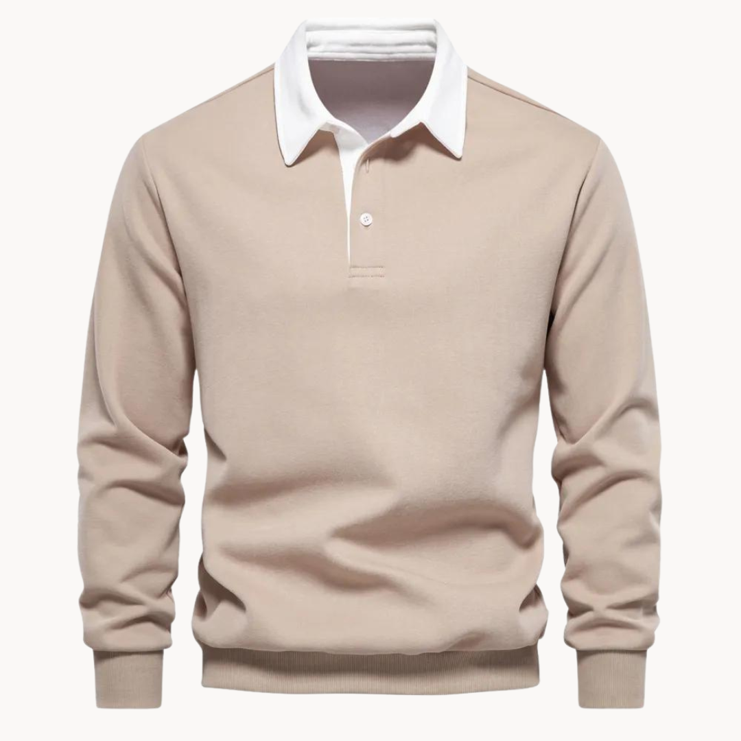 Sudadera tipo polo de estilo casual