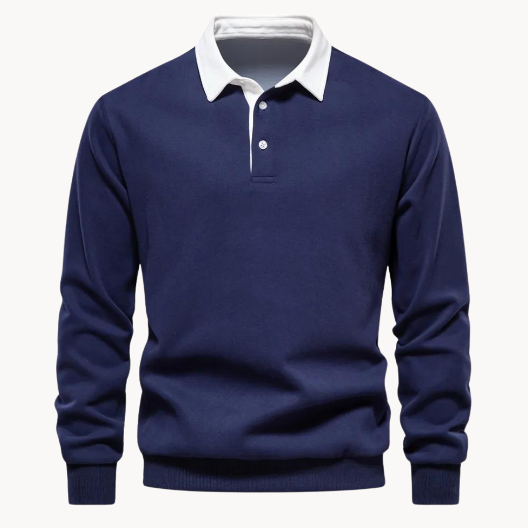 Sudadera tipo polo de estilo casual