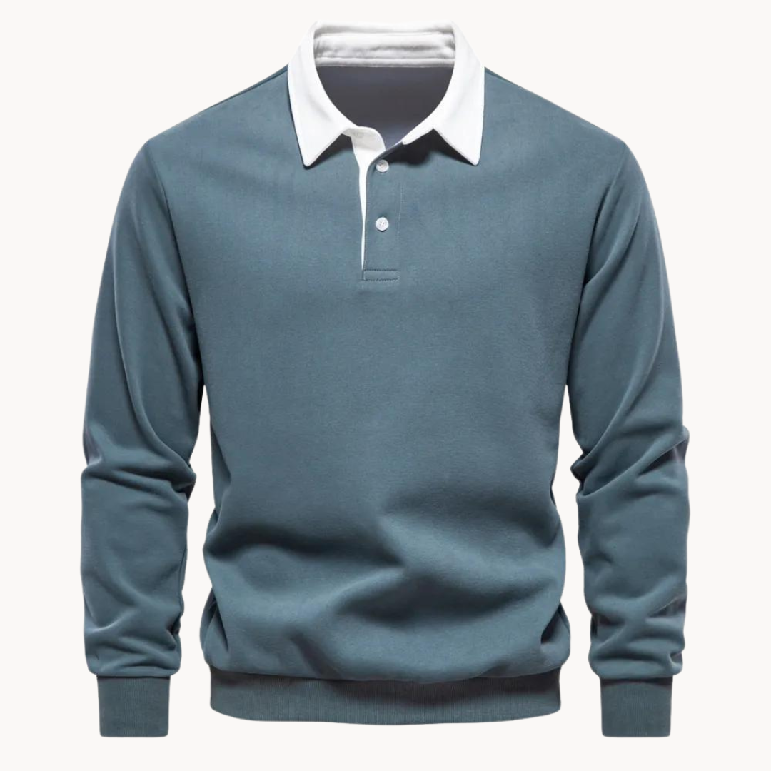 Sudadera tipo polo de estilo casual