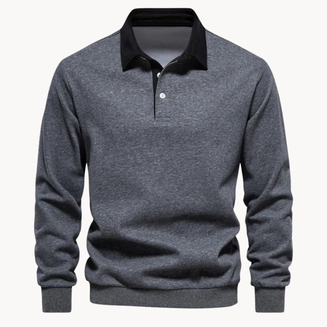 Sudadera tipo polo de estilo casual