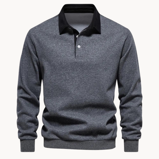 Sudadera tipo polo de estilo casual