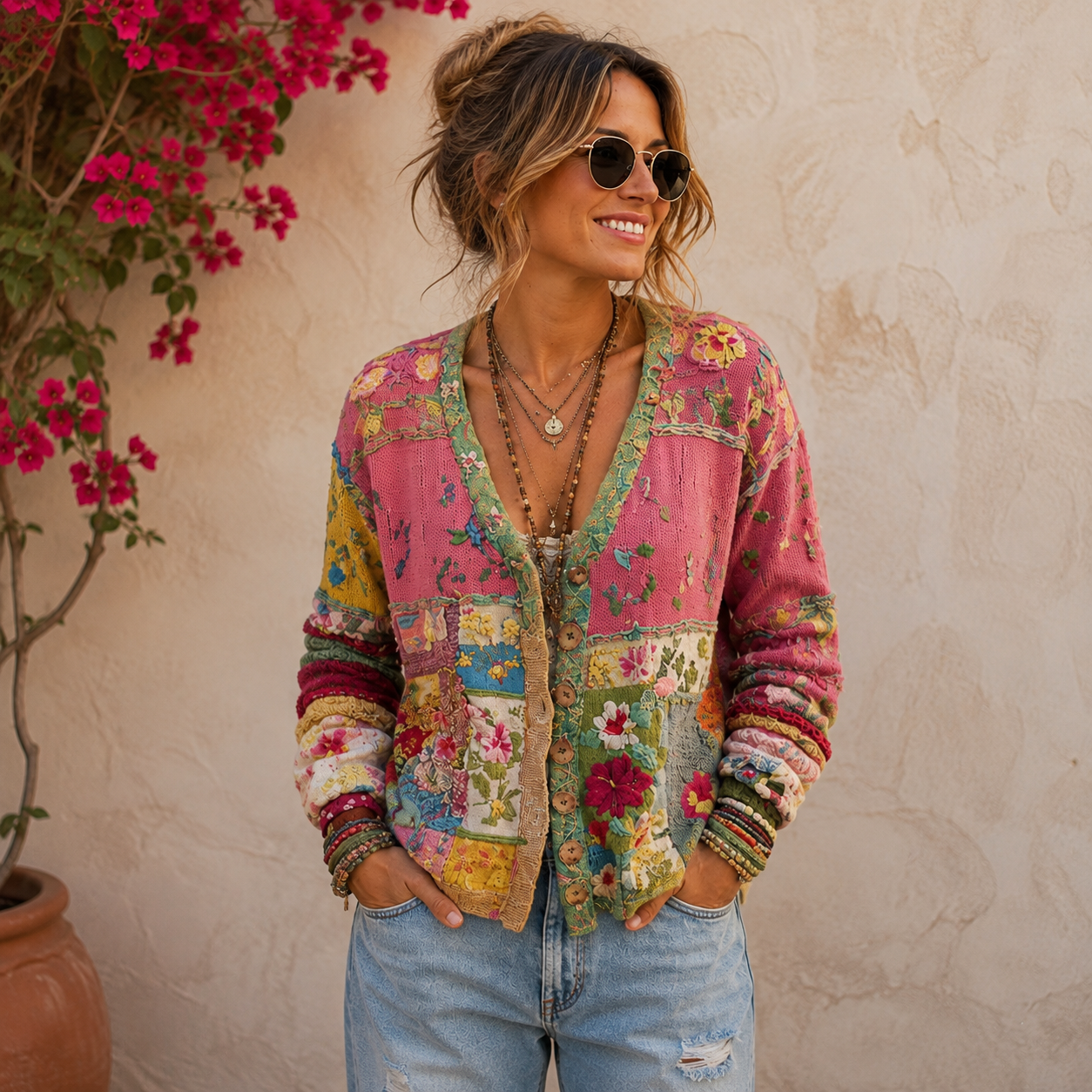 Cárdigan de punto estilo boho |Milla