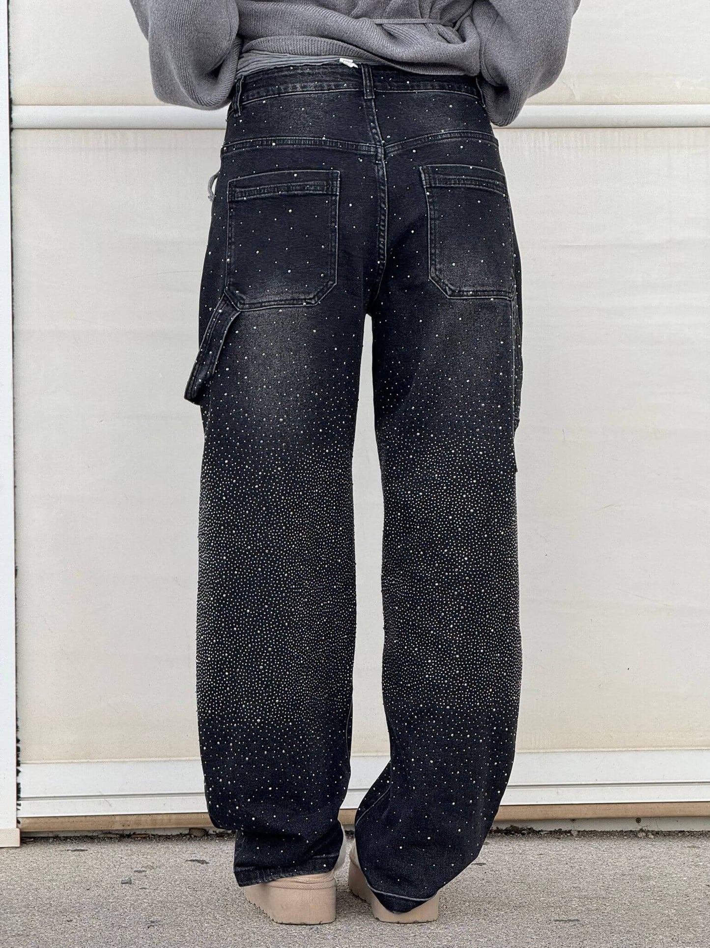 Jeans Carpenter Balloon de Mezclilla con Brillo