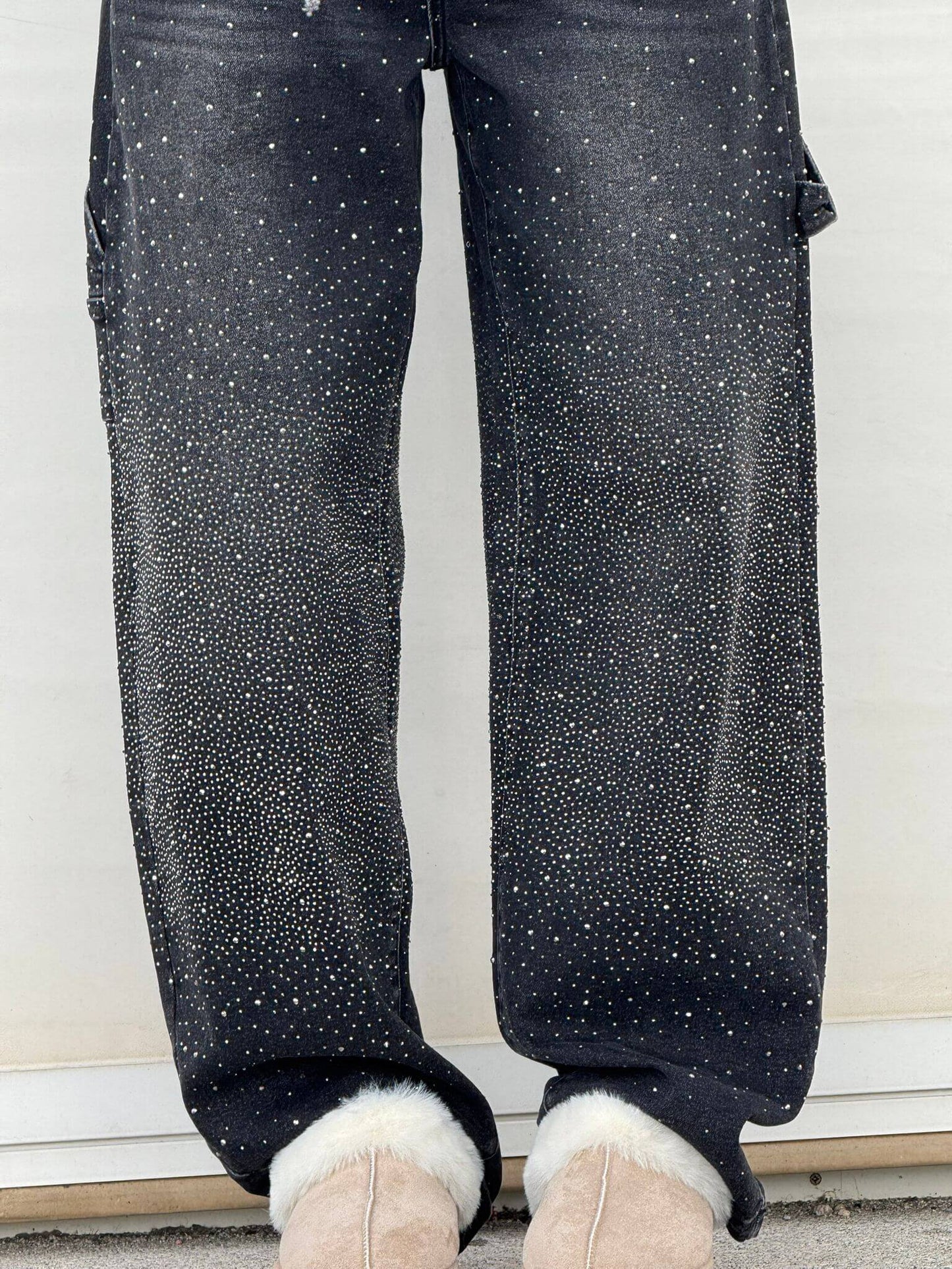 Jeans Carpenter Balloon de Mezclilla con Brillo