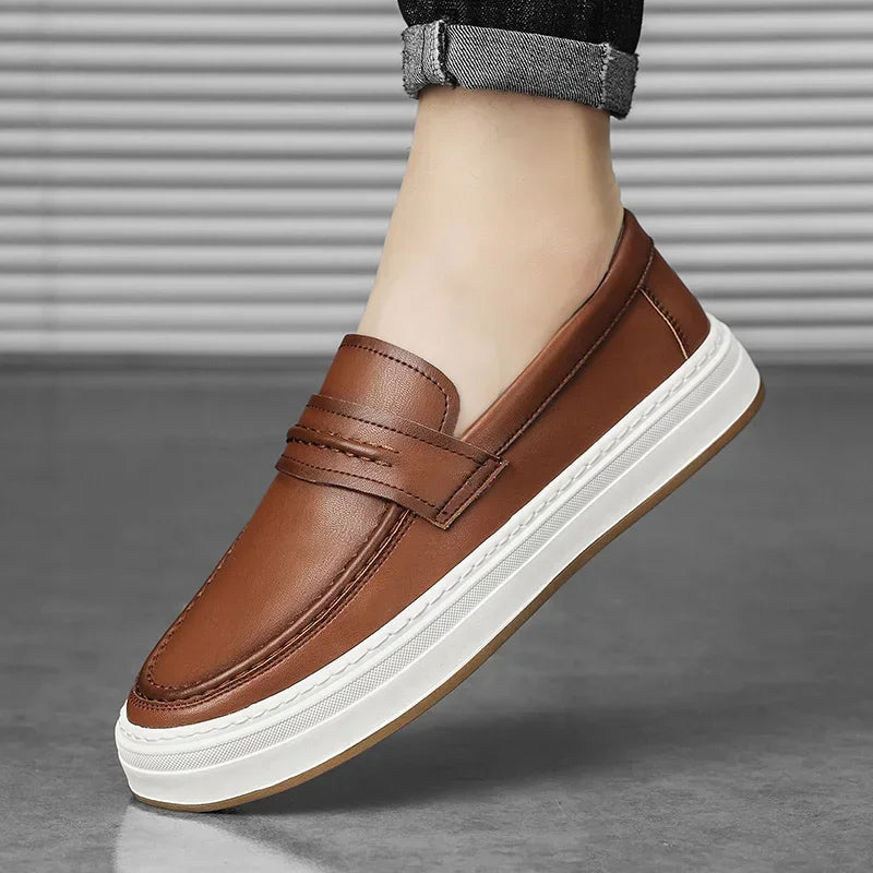 Mocasines de piel auténtica Moico