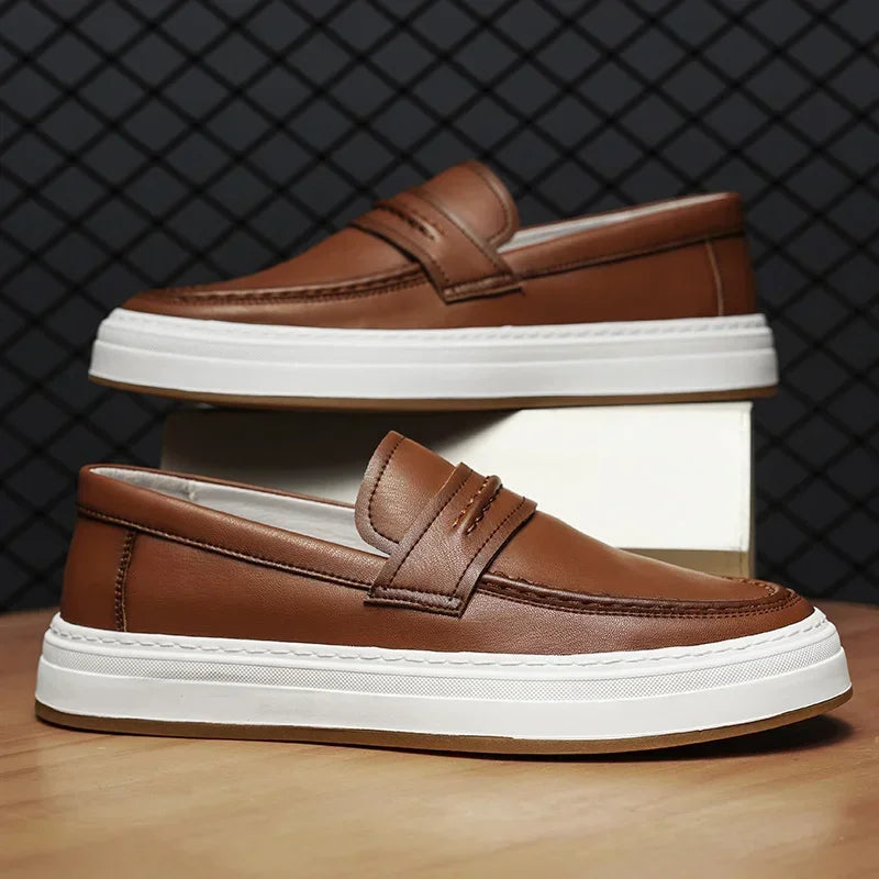 Mocasines de piel auténtica Moico