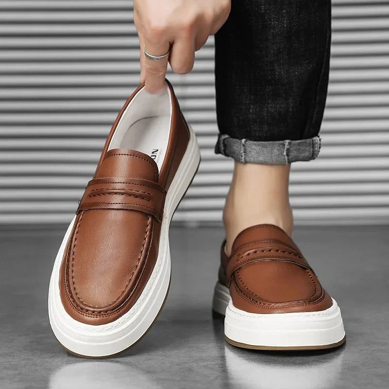 Mocasines de piel auténtica Moico