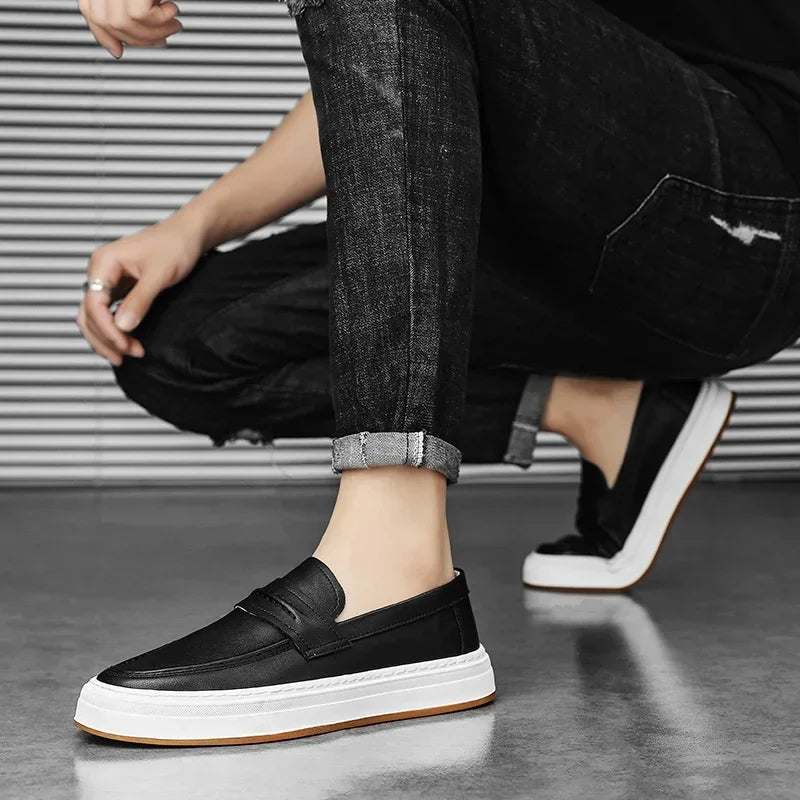 Mocasines de piel auténtica Moico