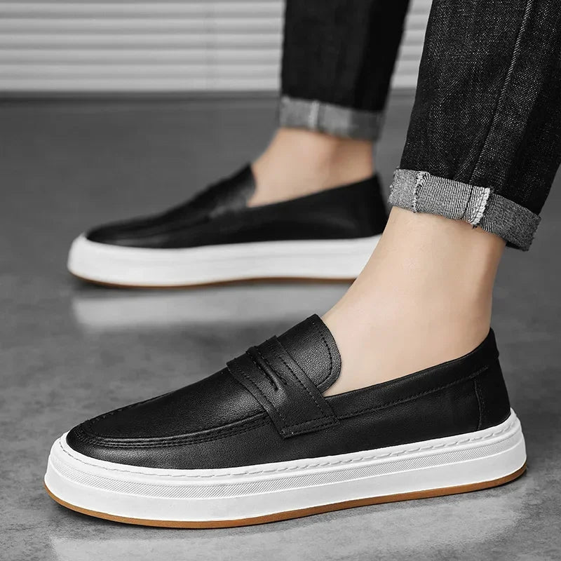 Mocasines de piel auténtica Moico