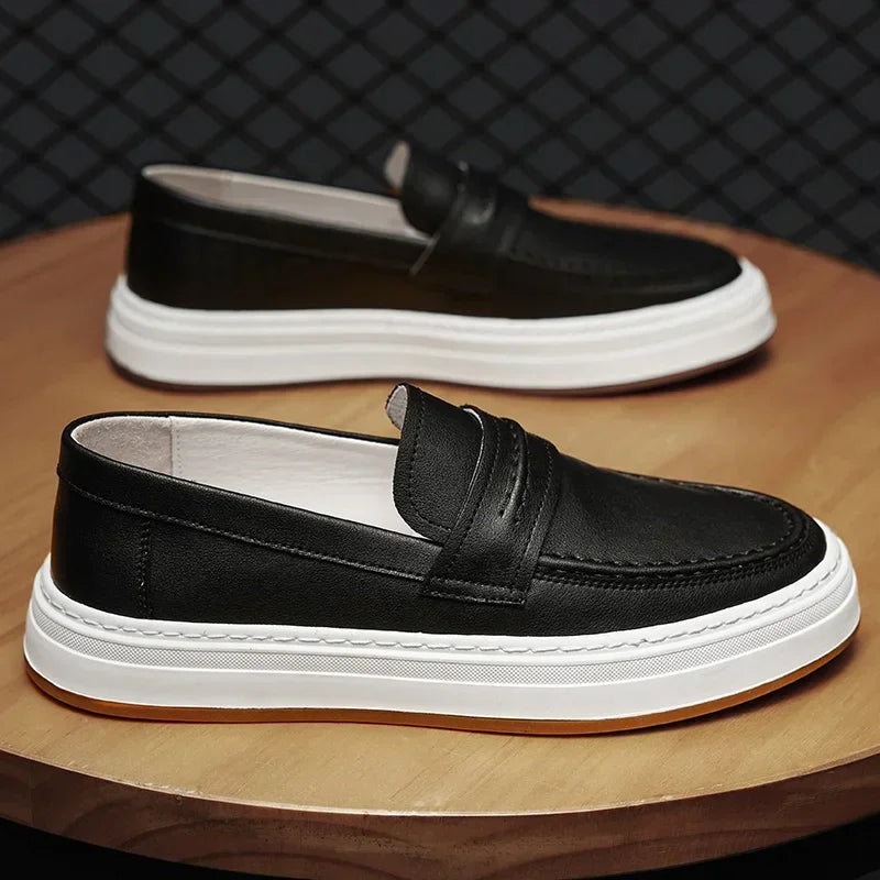 Mocasines de piel auténtica Moico
