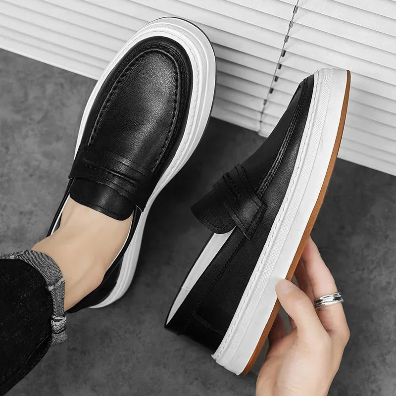 Mocasines de piel auténtica Moico