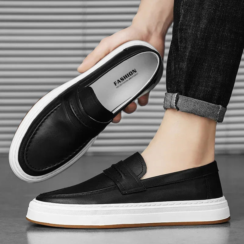 Mocasines de piel auténtica Moico
