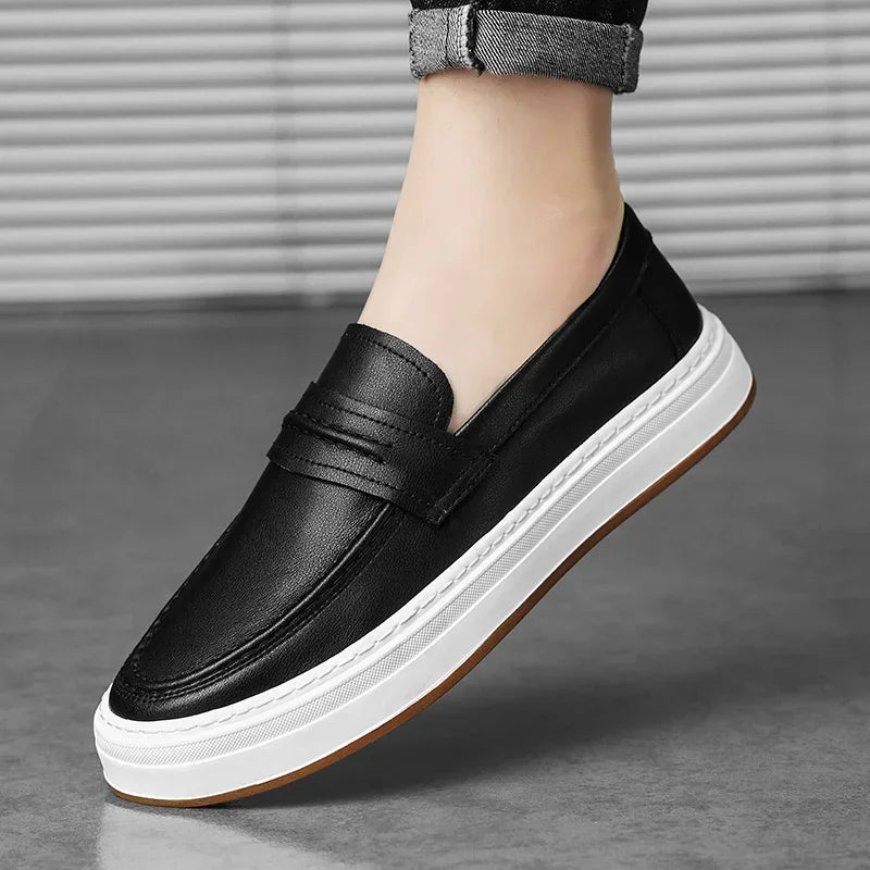 Mocasines de piel auténtica Moico