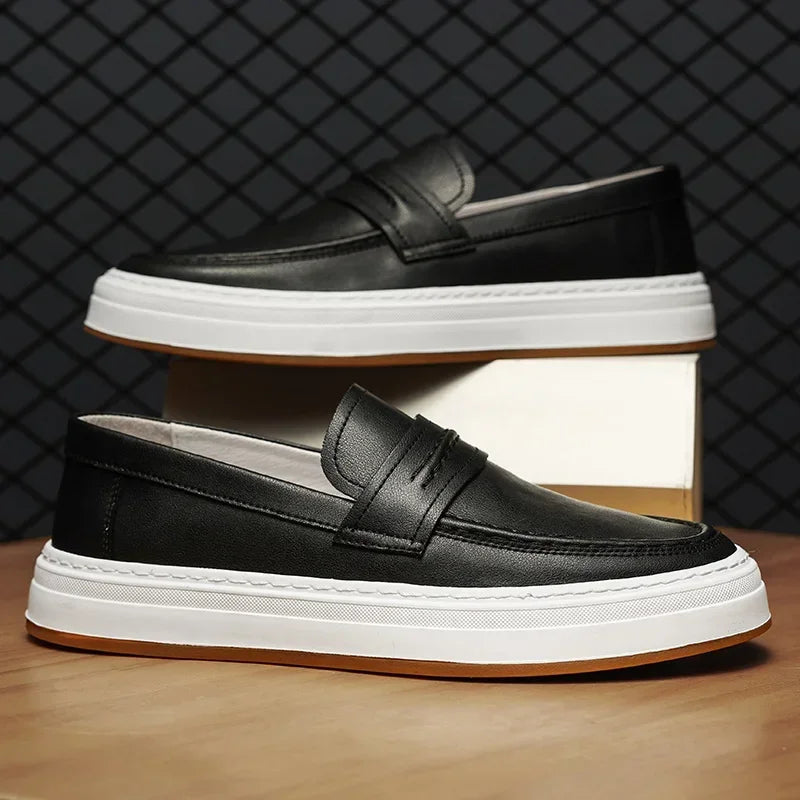 Mocasines de piel auténtica Moico