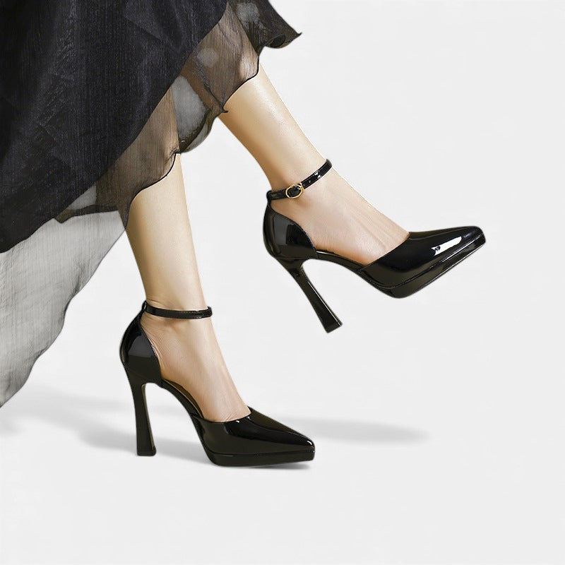 Zapatos de tacón de piel