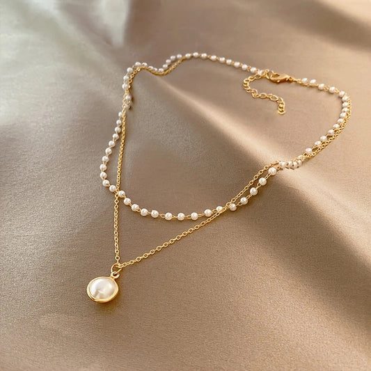 Spaced Pearl Marquet Necklace