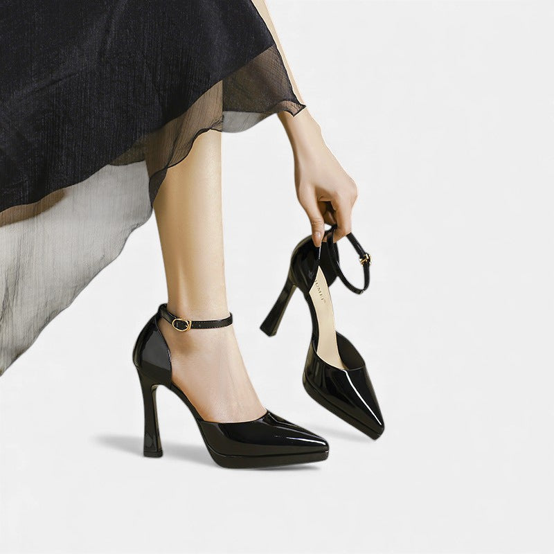 Zapatos de tacón de piel