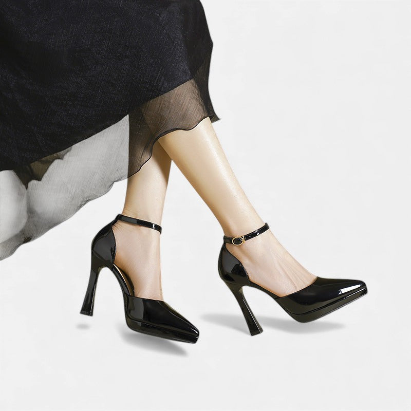 Zapatos de tacón de piel