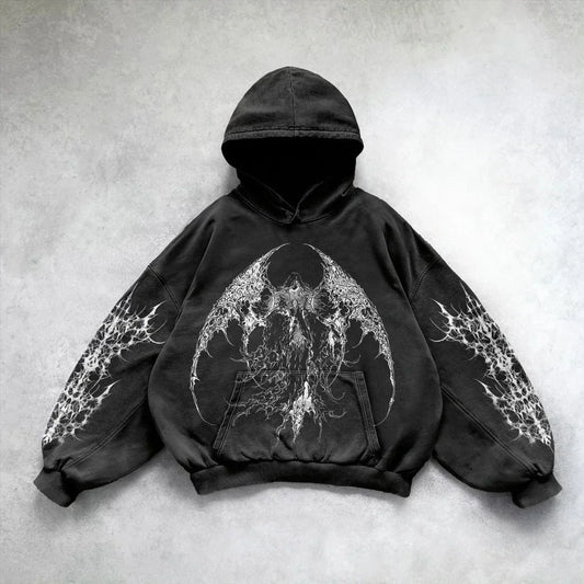 Sudadera con capucha efecto lavado Gravure