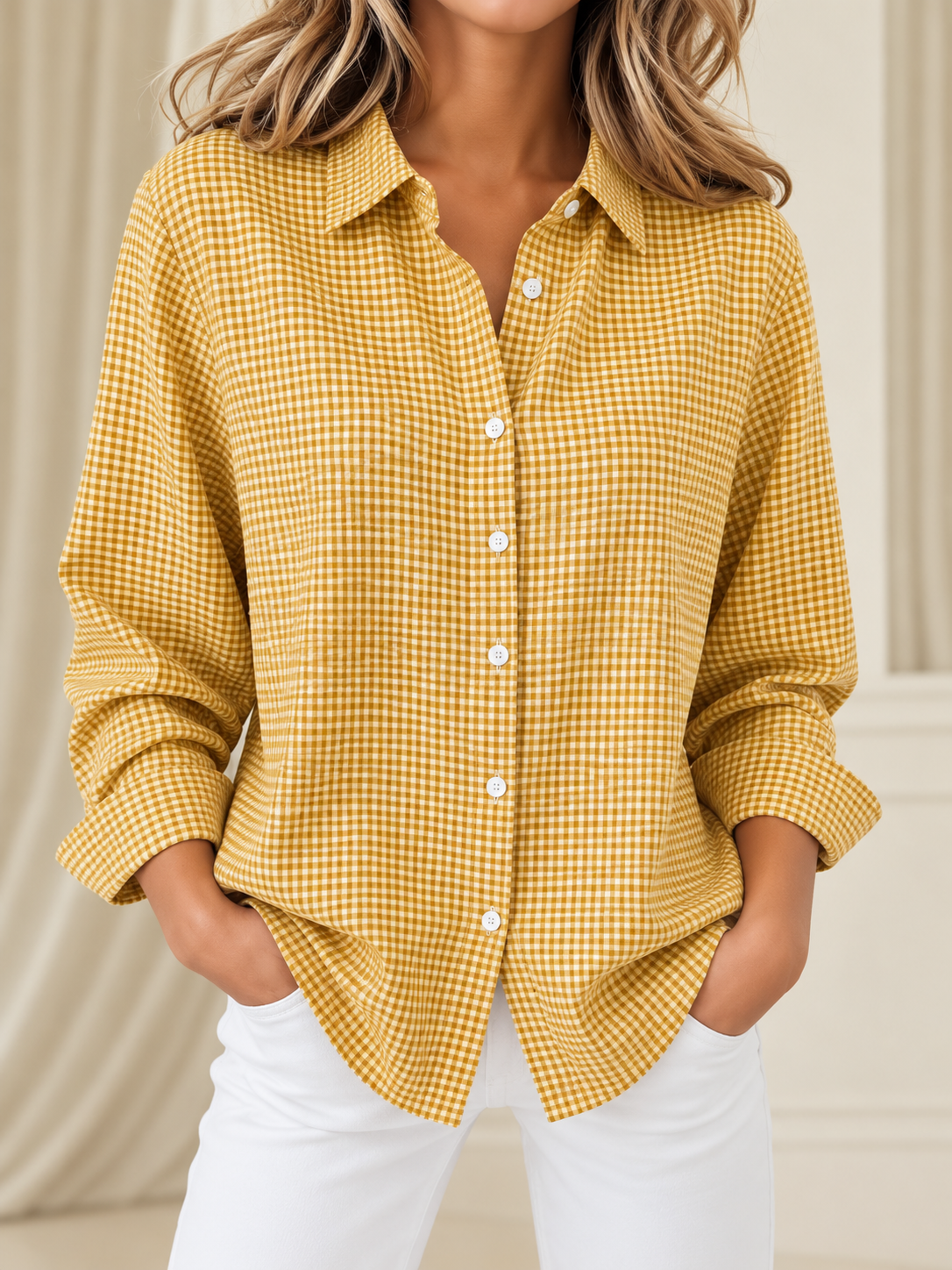 Camisa de Cuadros con Botones