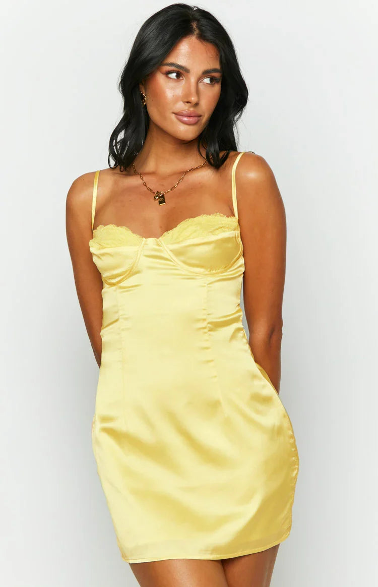 Minivestido amarillo Trouble