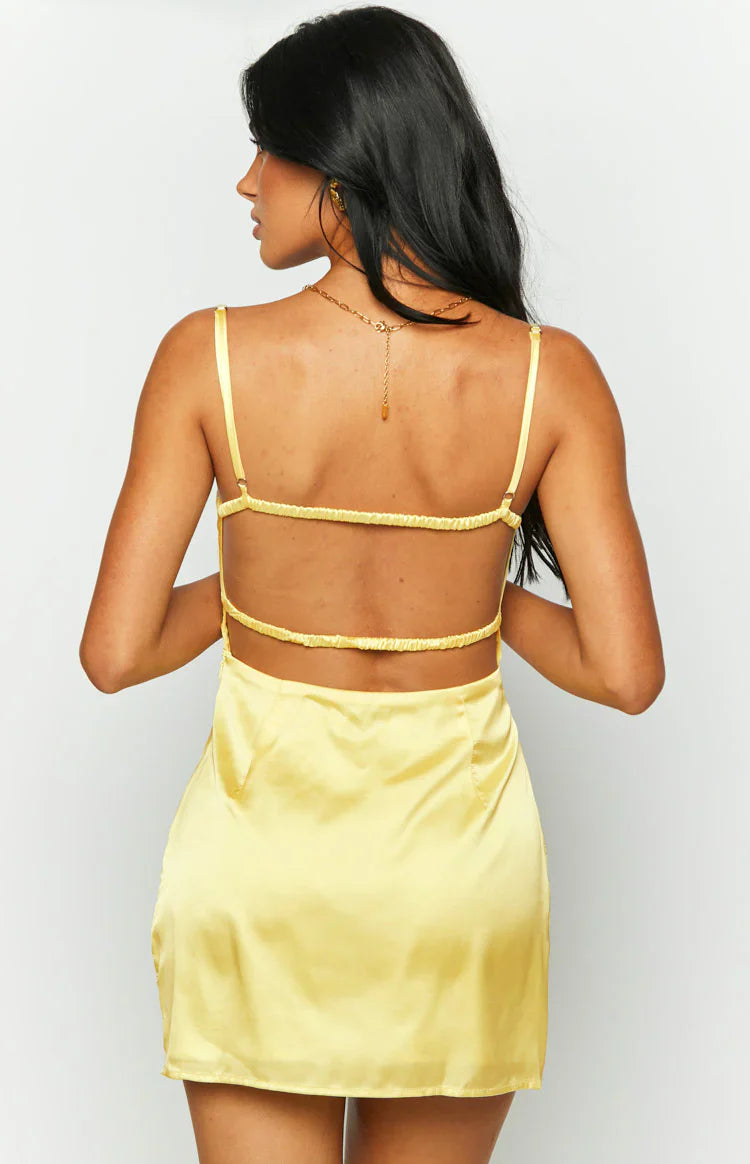 Minivestido amarillo Trouble